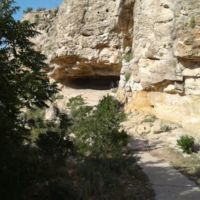 Sally, in cliffside cave