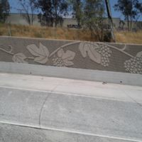 Highway barrier art