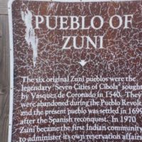 Zuni Pueblo history--the 7 cities sought by Coronado