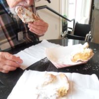 John sampling local quisine