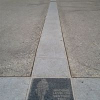 The Sentinel Tree has a concrete ruler on the ground starting at base to show how tall it is.