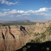 Cedar Mountain is 3 miles away--a large cinder cone from the San Francisco volcanic field