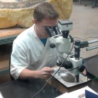 Searching for tiny fossils