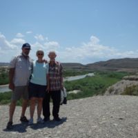 Us and the Rio Grande River; Mexico on the left