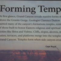 Formations were named temples as in Eastern religions