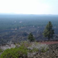 looking away from the crater