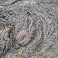 Liquid-y ropy lava predominates here