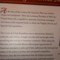 The Lewis & Clark expedition announced American sovereignty over the 1803 Louisiana Purchase land.