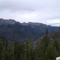 We're standing at 10,120 ft, looking at the Never Summer Mountains, the only volcanic range in the Rocky Mountain NP.