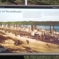 Steamboats lined up for miles to (un)load in St. Louis in the 1830s-1850s.