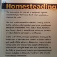 160-acre homesteads, then drought, dustbowl, govt repurchased for park.